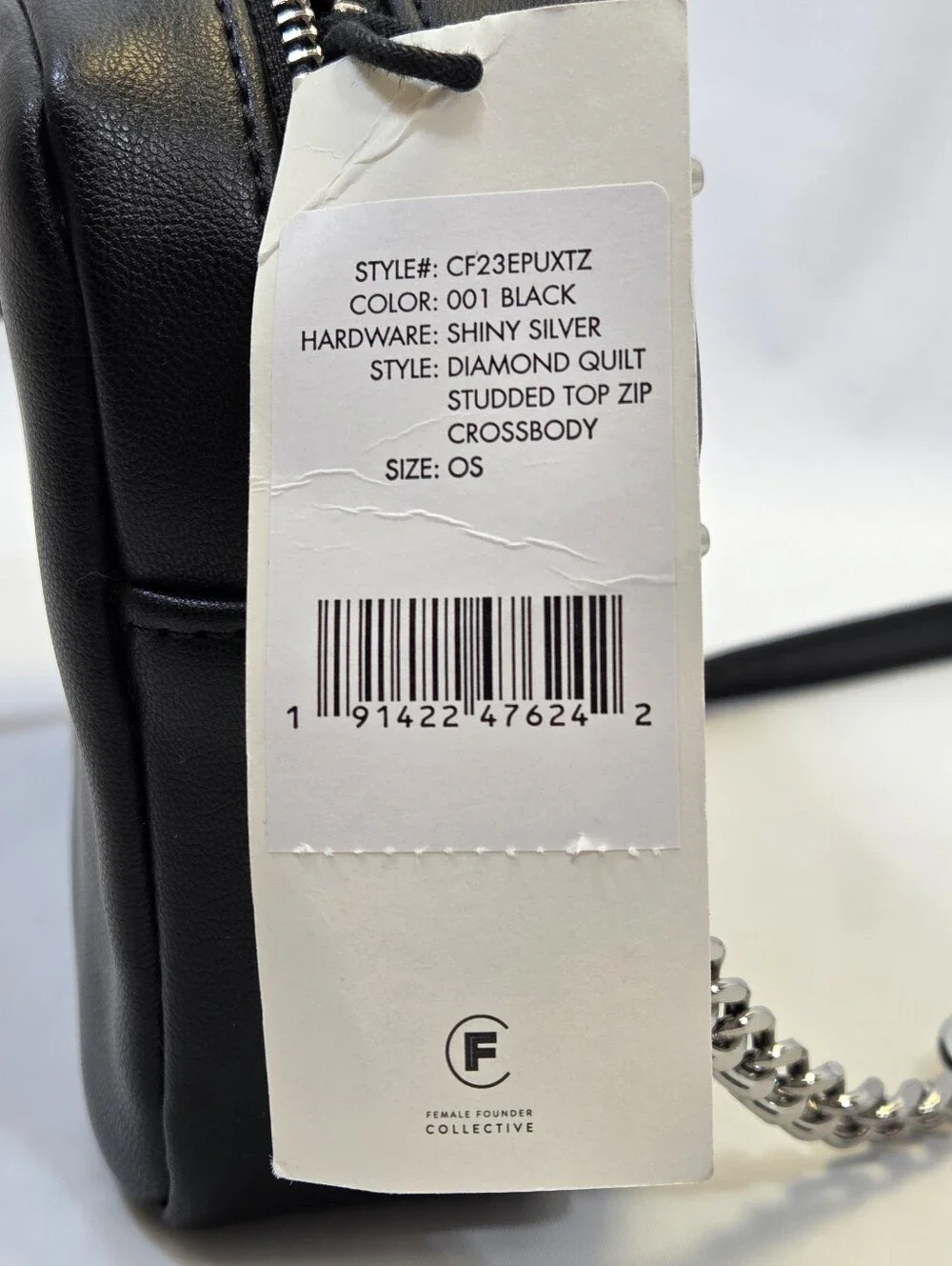 NWT Rebecca Minkoff Black Quilted Studded Crossbody Bag